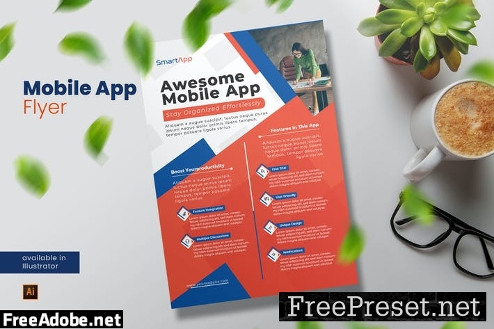 Mobile App Flyer YEZZ9TP