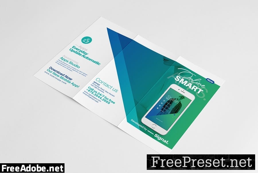 Mobile Apps Tri-Fold Brochure DER8U7F