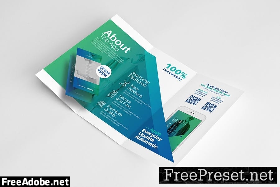 Mobile Apps Tri-Fold Brochure DER8U7F