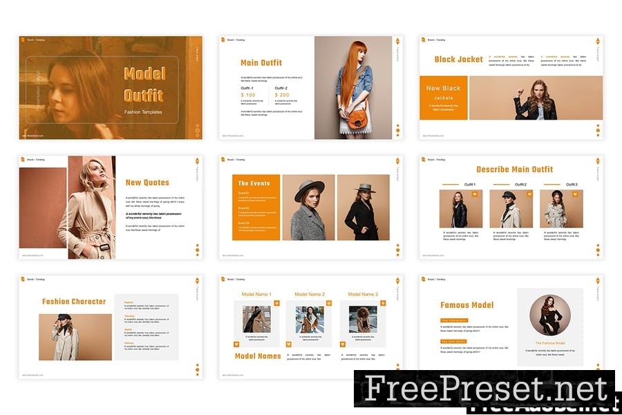 Model Outift Presentation Template