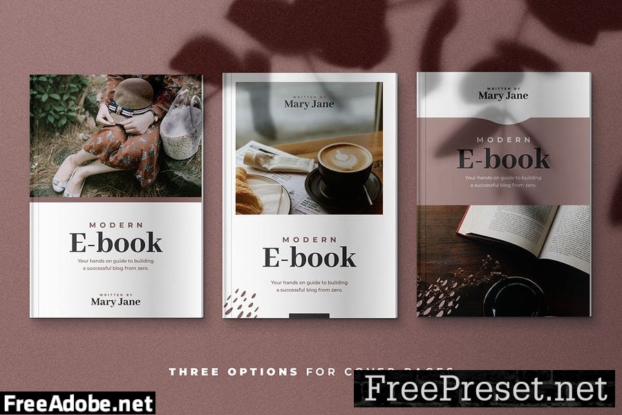 Modern Abstract Ebook Templates 83YNMWD