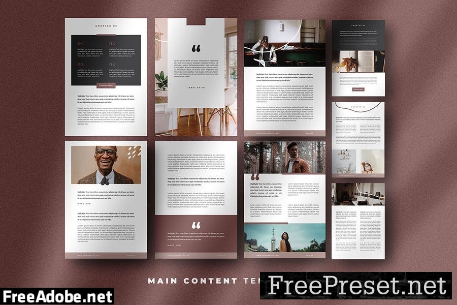 Modern Abstract Ebook Templates 83YNMWD