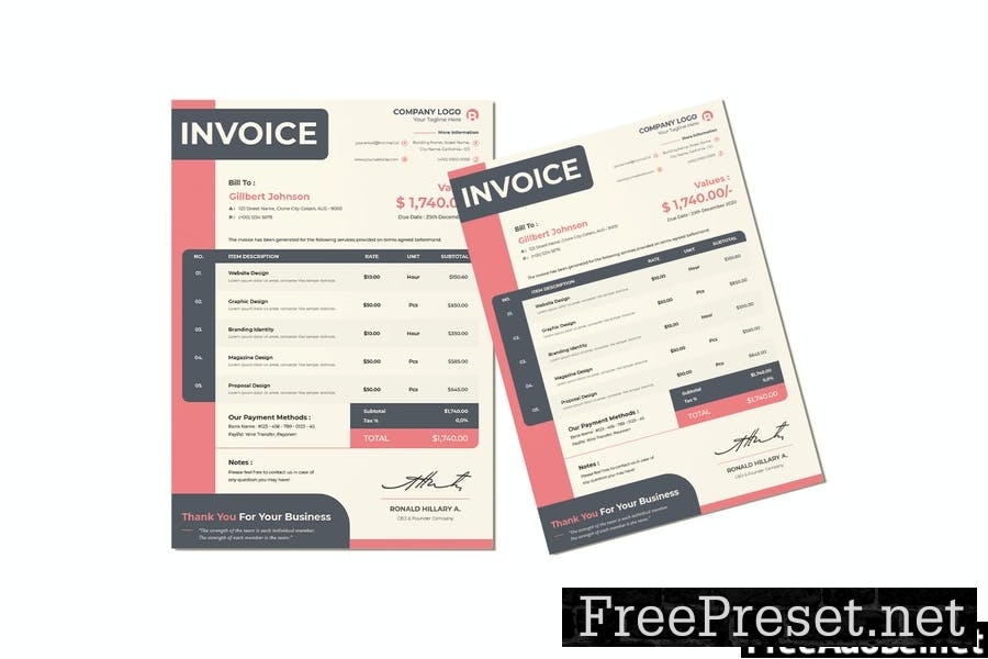 Modern Billing Invoice VY9U3RN