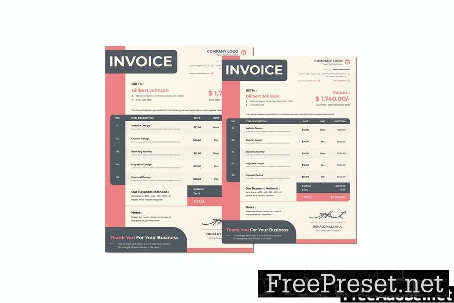 Modern Billing Invoice VY9U3RN