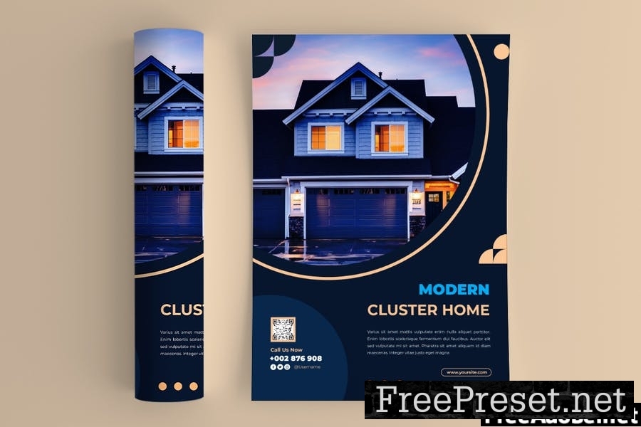 Modern Cluster Home Flyer