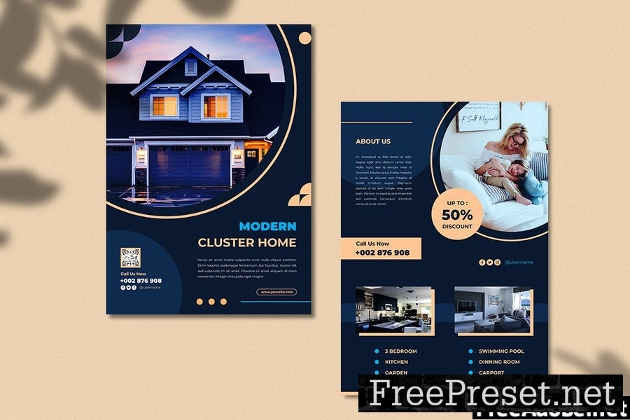 Modern Cluster Home Flyer