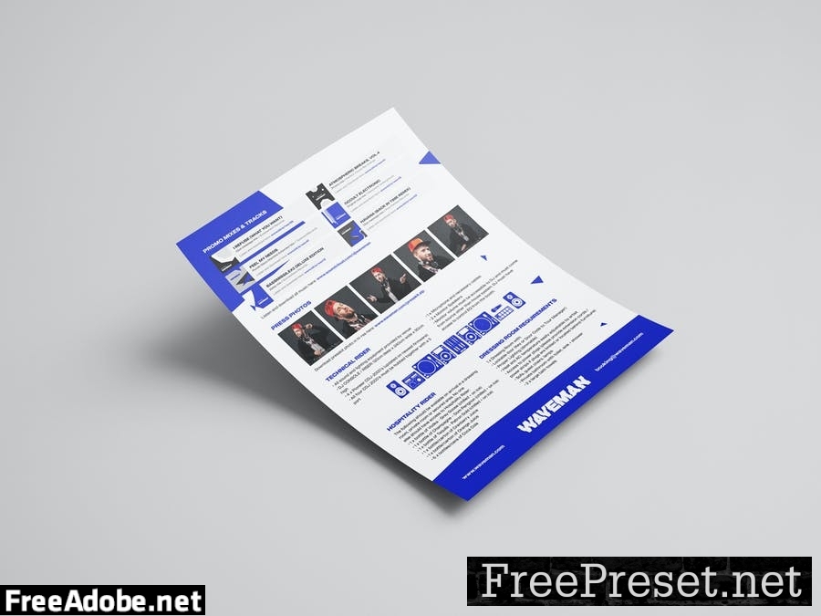 Modern DJ Press Kit / Resume / Rider Template NA4EKH2