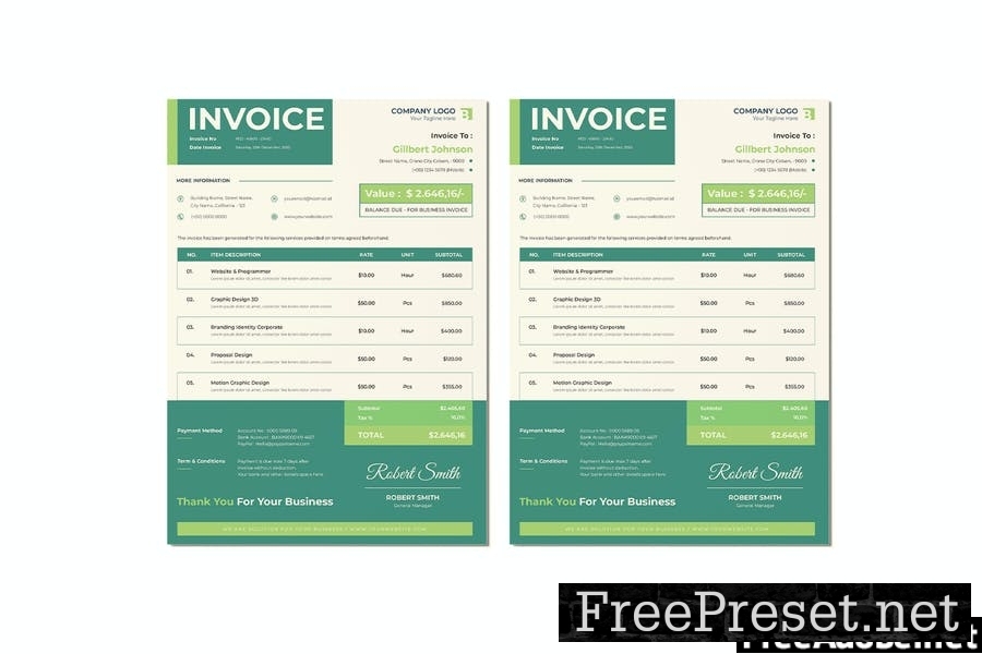 Modern Document Invoice