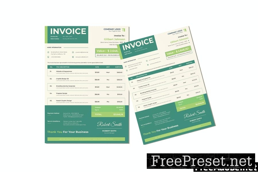 Modern Document Invoice