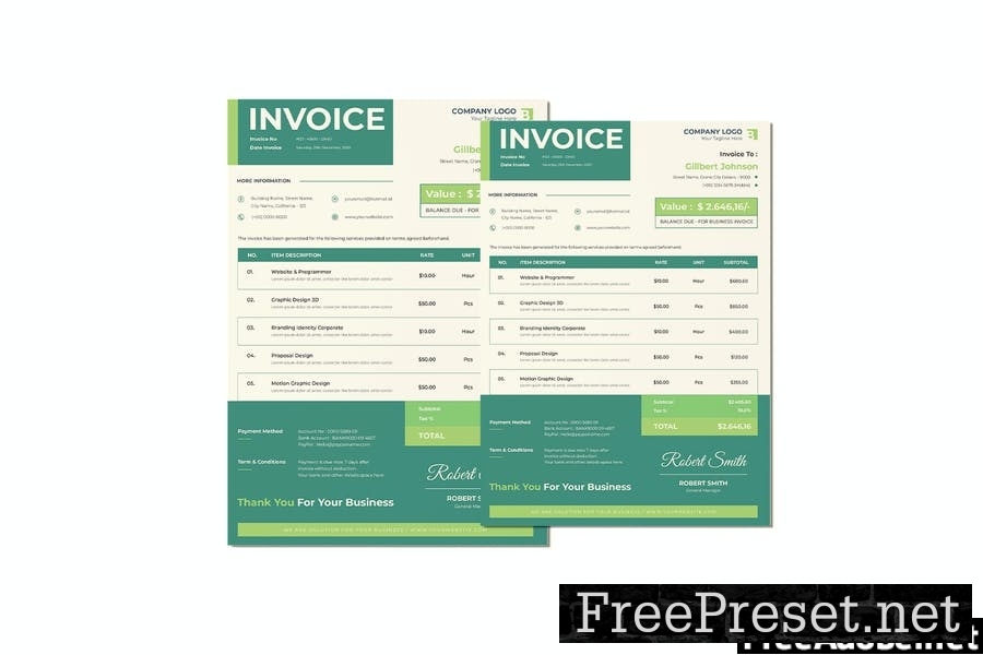 Modern Document Invoice