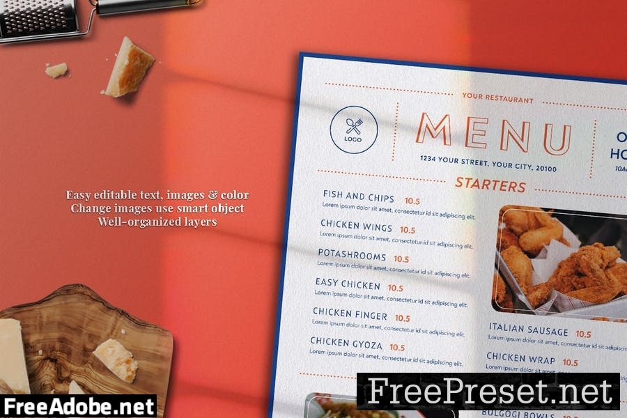 Modern Food Menu