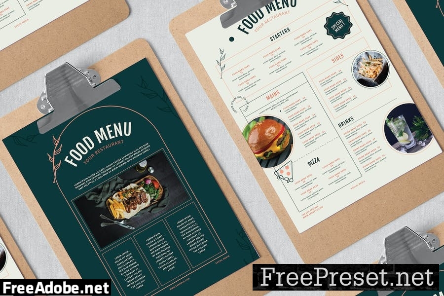 Modern Food Menu Set