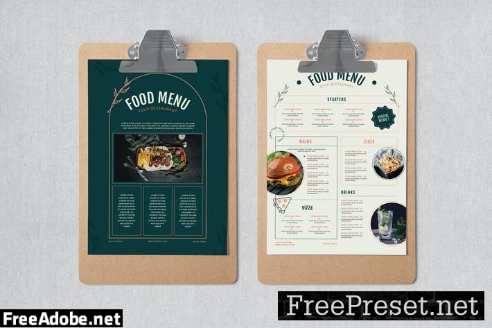 Modern Food Menu Set AG6XMT2