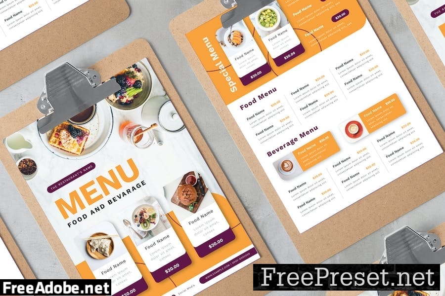 Modern Food Menu XBGMFRZ