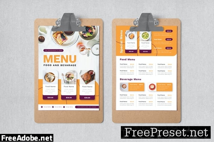 Modern Food Menu XBGMFRZ