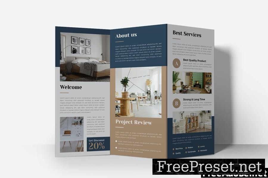 Modern Furniture Trifold Brochure