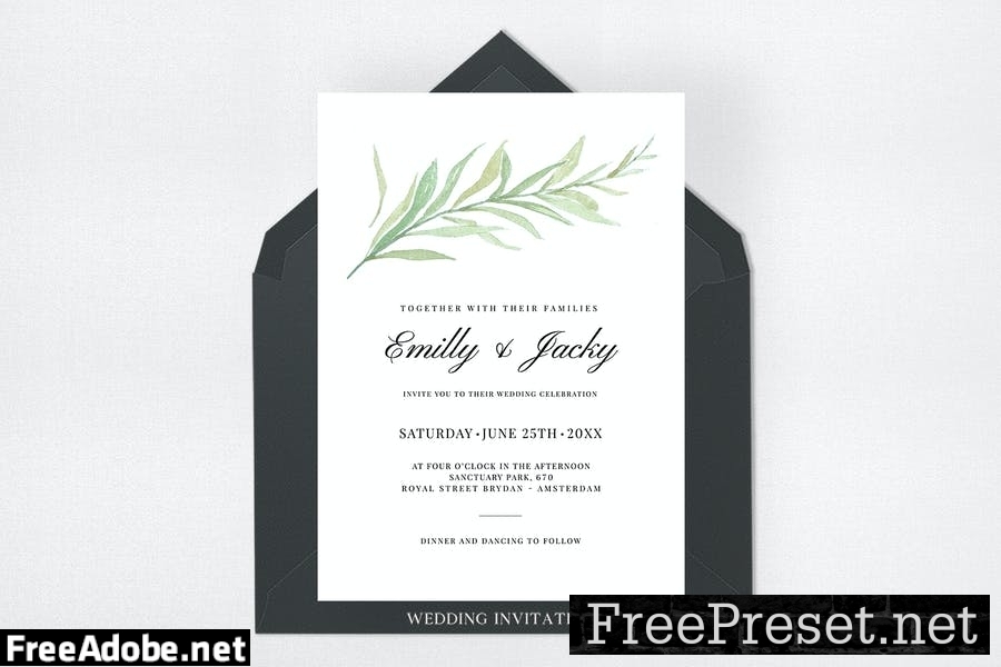 Modern Green Leaf Wedding Suite