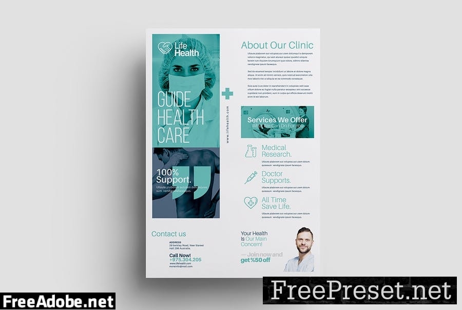 Modern Medical Flyer Templates BKA9PKU