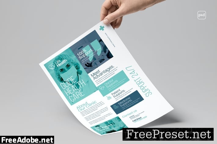 Modern Medical Flyer Templates BKA9PKU