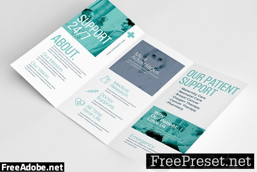 Modern Medical Trifold Brochure 6XT2GNG