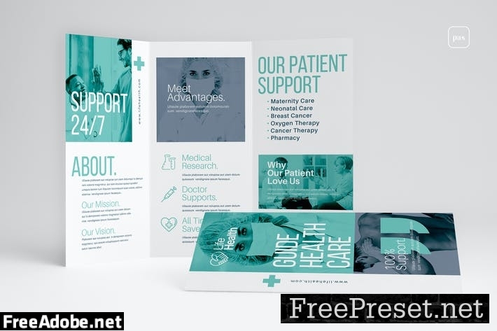 Modern Medical Trifold Brochure 6XT2GNG