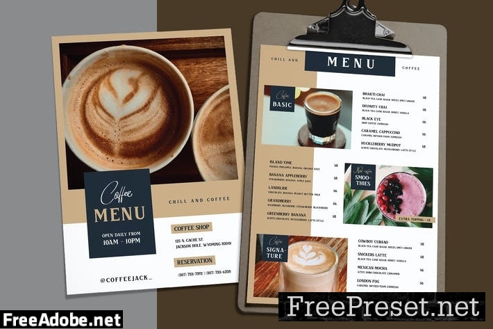 Modern Minimalist - Coffee Menu FYGVCT2