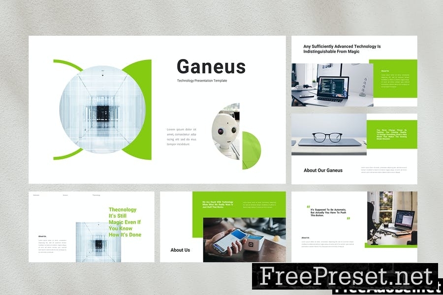 Modern Technology PowerPoint Template 9MC888K