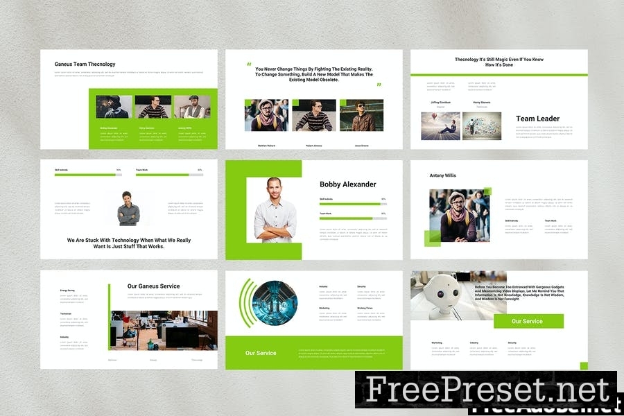 Modern Technology PowerPoint Template 9MC888K