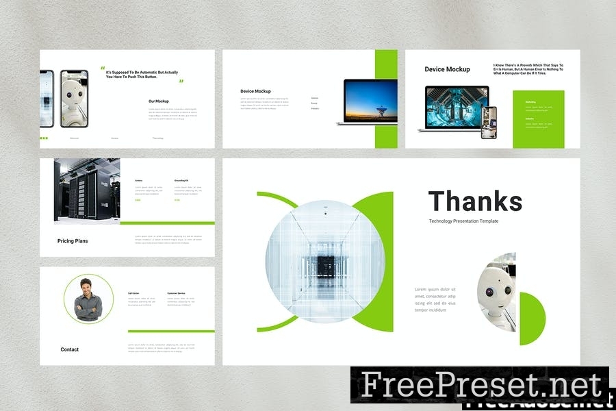 Modern Technology PowerPoint Template 9MC888K