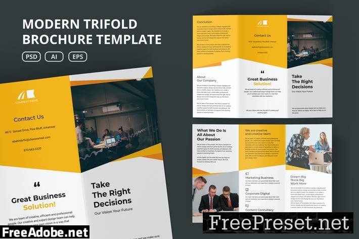 Modern Trifold Brochure PPDDB7S