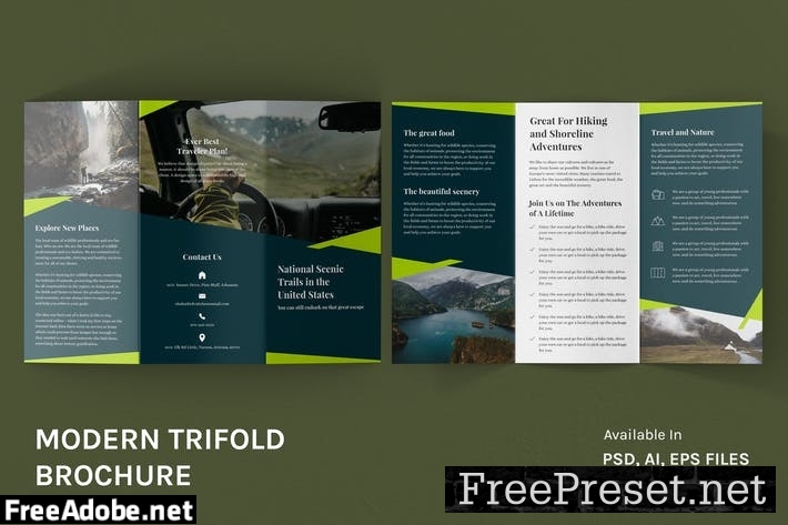 Modern Trifold Brochure EMSPC9D