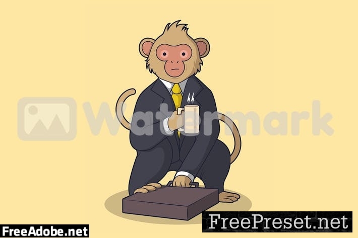 Monkey in business suit 6RHT5MQ