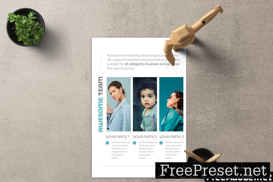 Moonaward - A4 Powerpoint Template U8PE93P