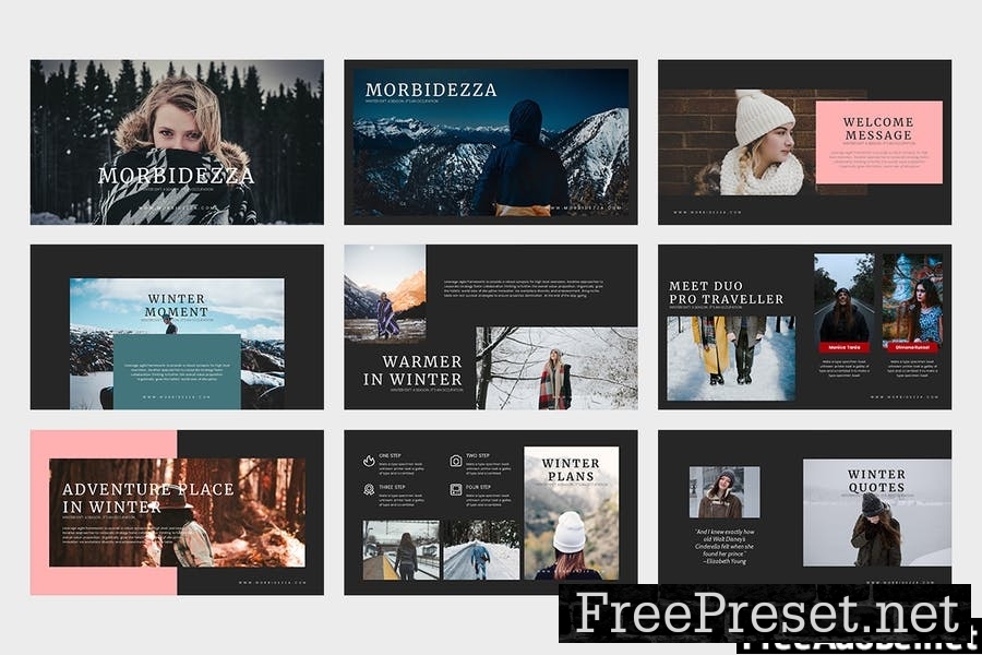 Morbidezza : Winter Google Slides Template C5XYNB