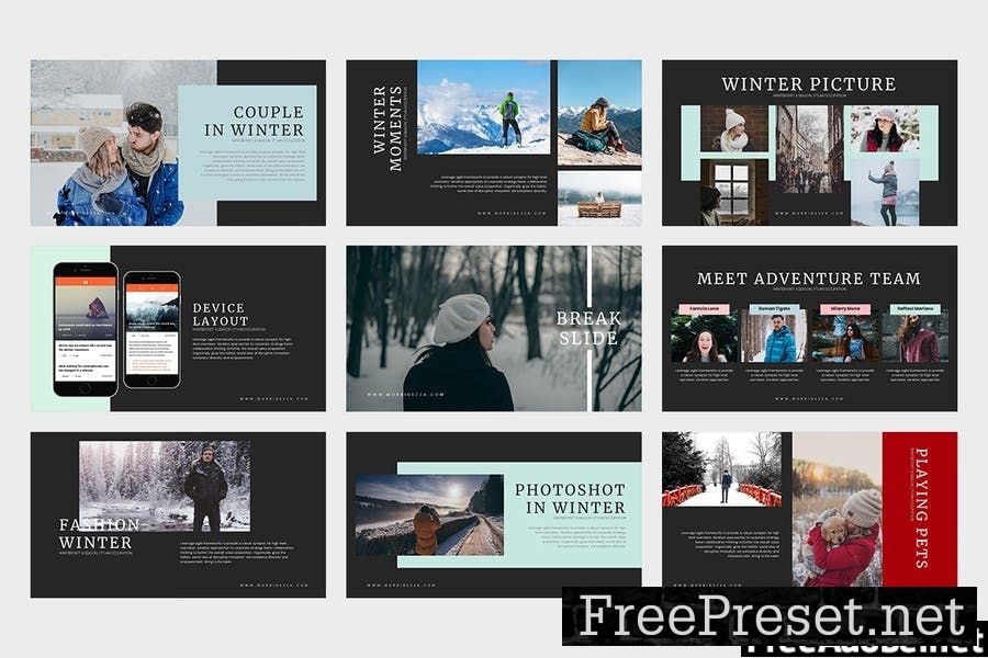 Morbidezza : Winter Google Slides Template C5XYNB