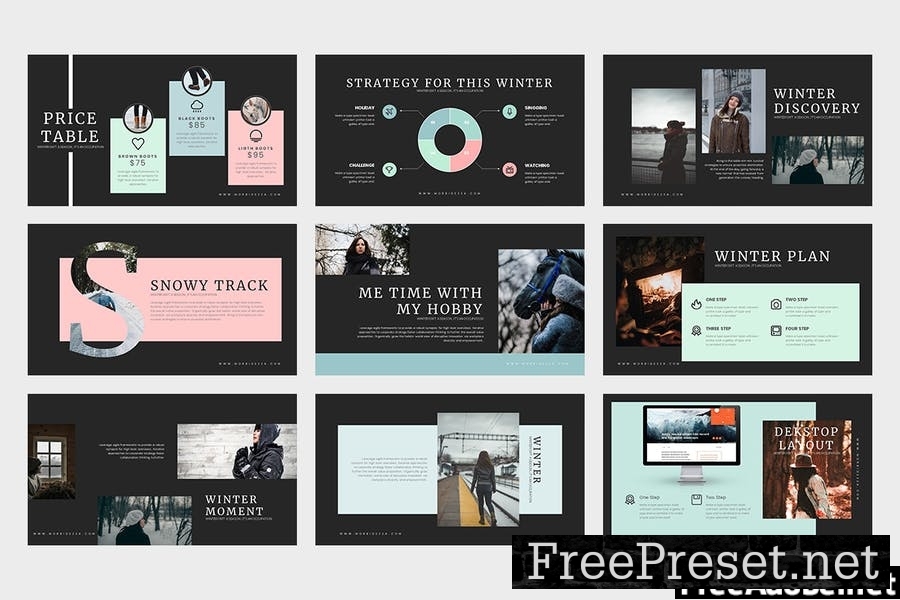 Morbidezza : Winter Google Slides Template C5XYNB