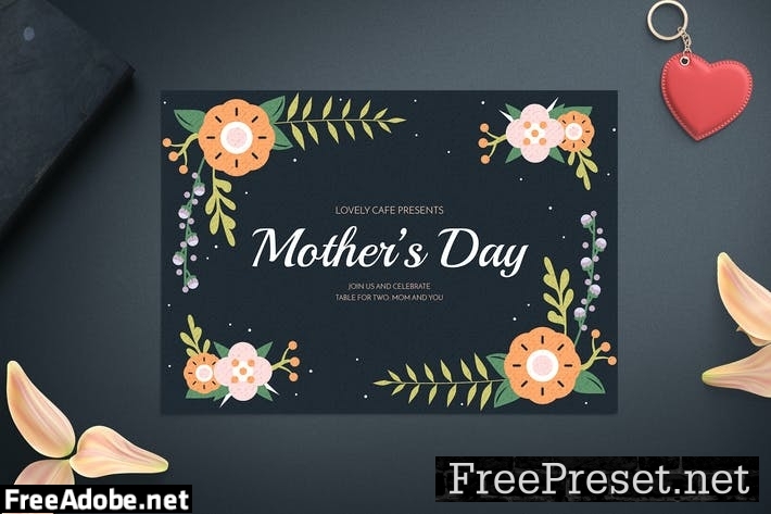 Mother's Day Card Template H3R82B