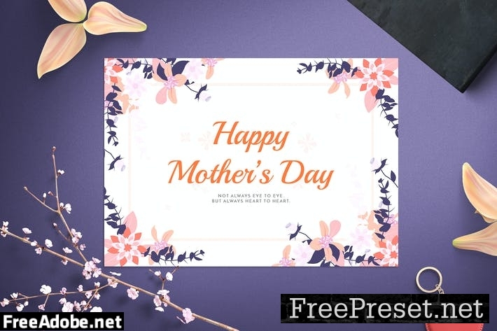 Mother's Day Card Template UP4B6X