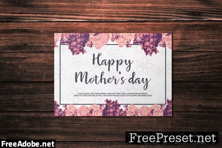 Mother's Day Card Template X63EAM