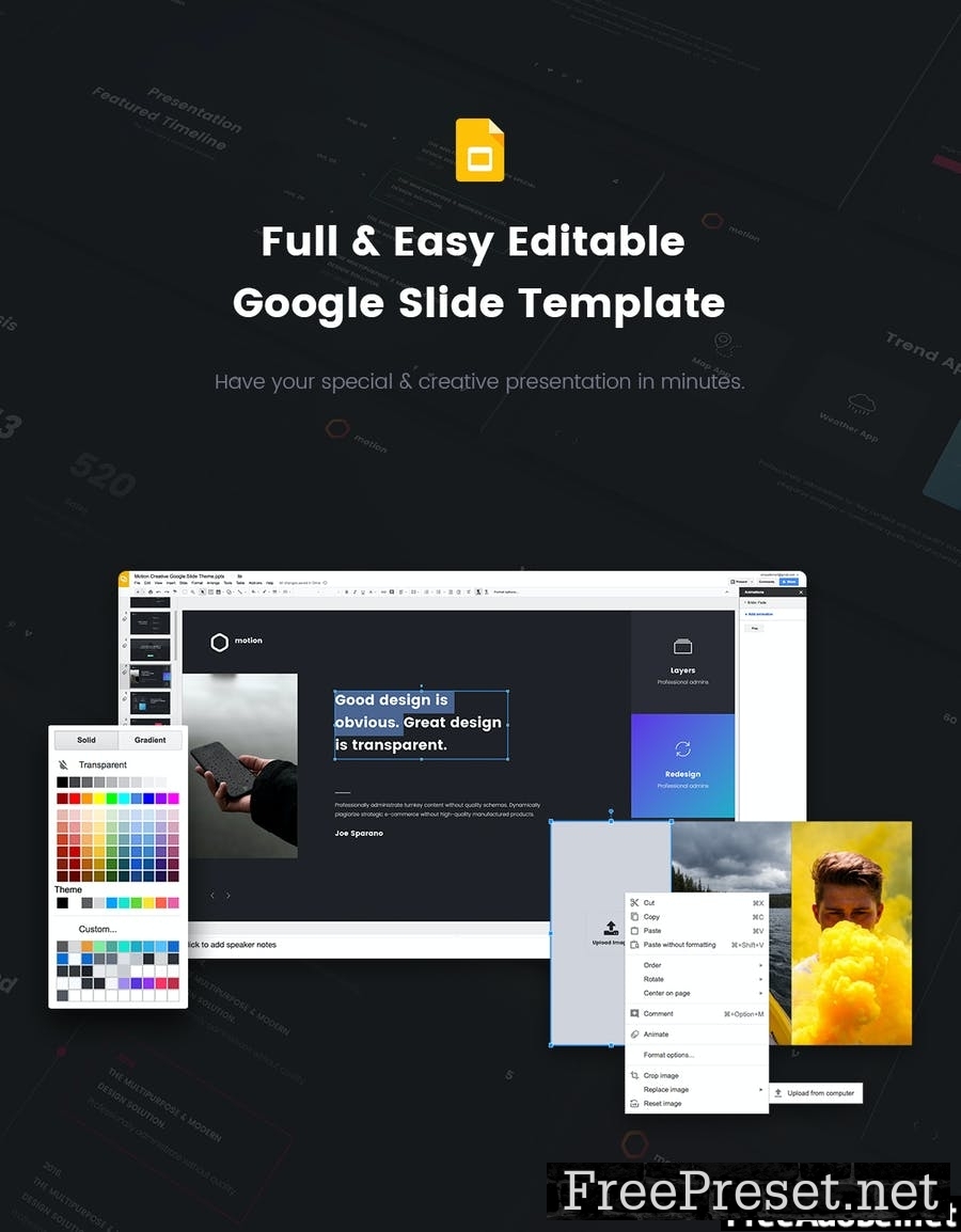 MOTION - Creative Google Slide Template