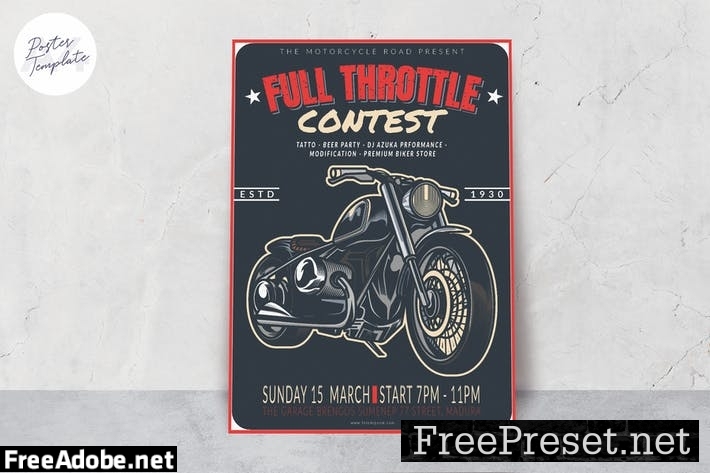 Motorcycle Poster Template BJKTLSU