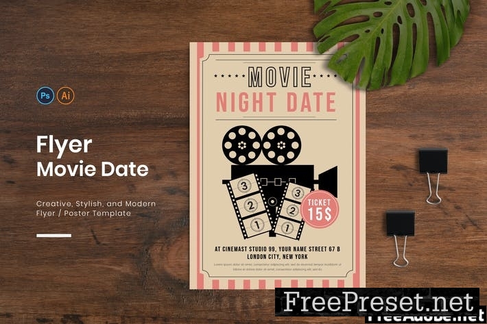 Movie Date Flyer JGWZG6H