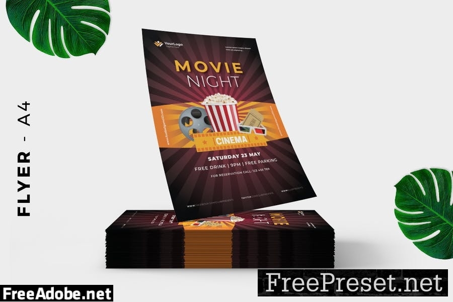 Movie Night Event Flyer Design