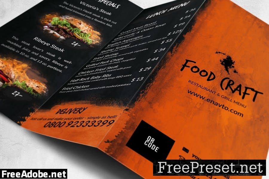 Multipurpose Food Menu Design A4 & US Letter