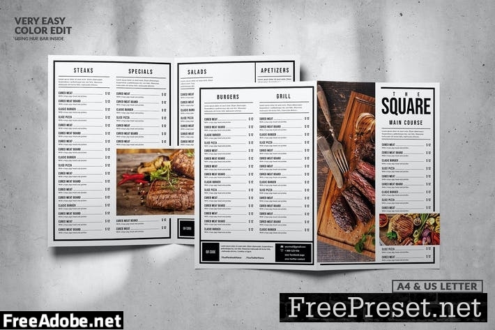 Multipurpose Food Menu Design A4 & US Letter 4TCWPE2