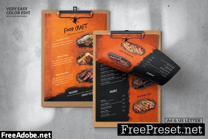 Multipurpose Food Menu Design A4 & US Letter UCWWKA8