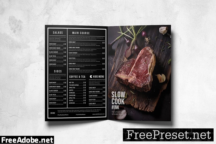 Multipurpose Food Menu Design A4 & US Letter 8LMGX2J