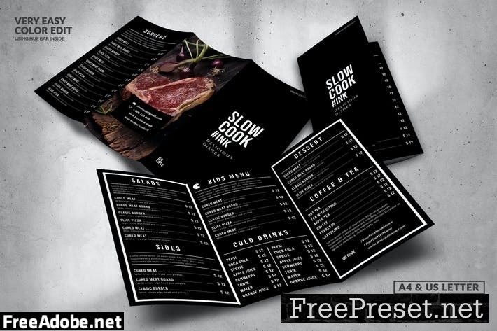 Multipurpose Food Menu Design A4 & US Letter VMRL6U4