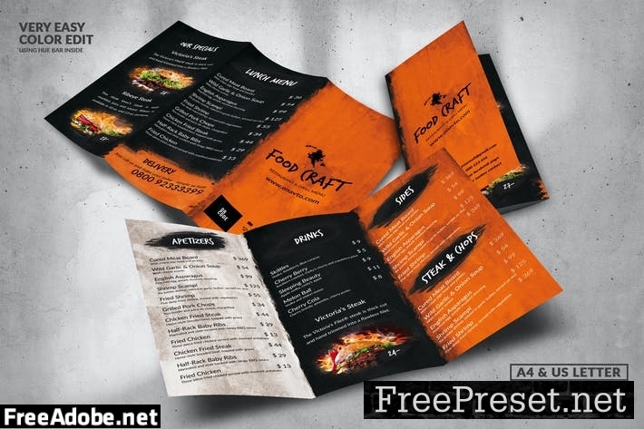 Multipurpose Food Menu Design A4 & US Letter HJPLQJK