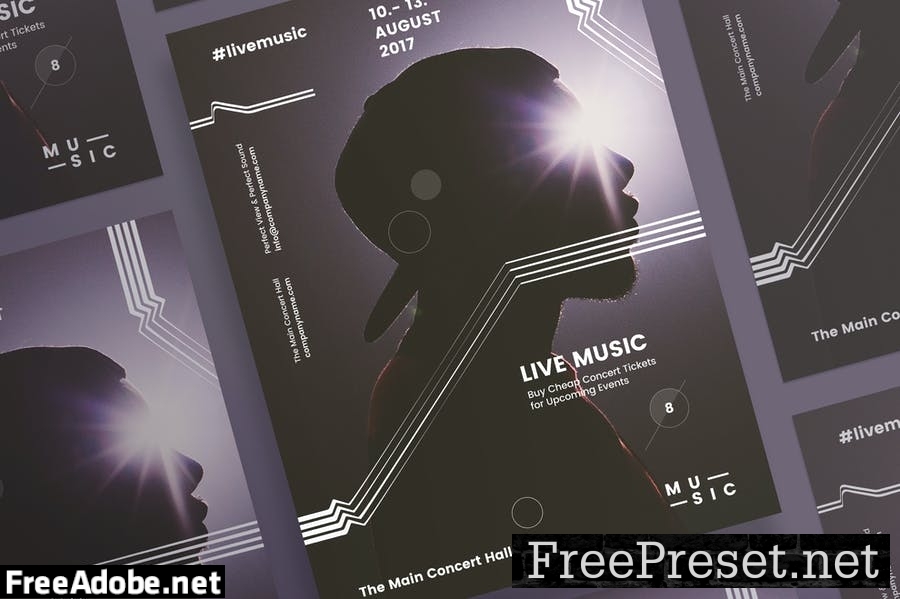 Music Concert Flyer and Poster Template RD8AGG